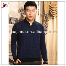 Chinese mock neck antipilling cashmere men's sweater